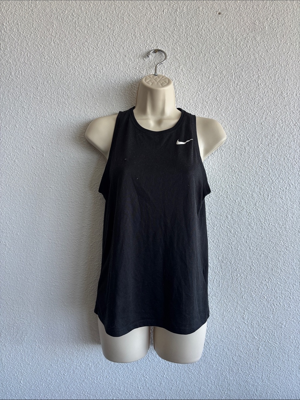 Nike Black Women's Athletic Tank Top with White Swoosh